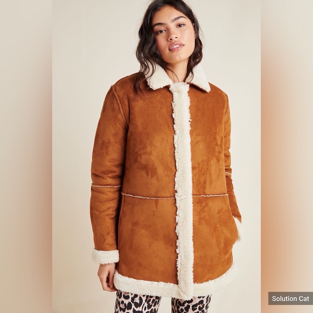 Kailani Faux Suede Sherpa Coat by Velvet size XS
